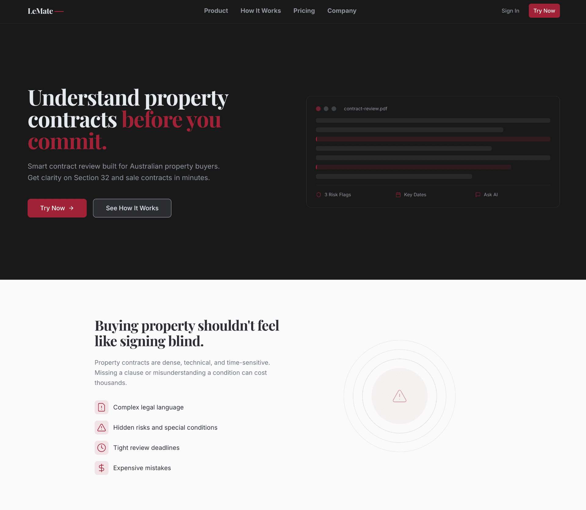 LeMate AI contract review platform screenshot